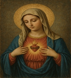 Blessed Virgin Mary Narrative History Portrait Illustration